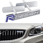 Металлическая 3d-эмблема RDESIGN, значок на переднюю решетку автомобиля, декоративная наклейка для VOLVO S60 V60 XC60 S60 V40 V70 V90, автомобильные аксессуары