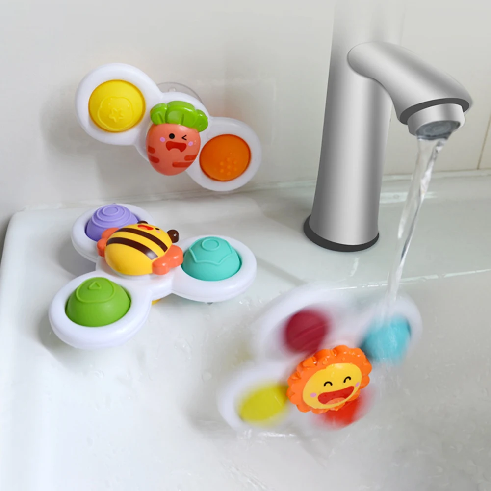 

Baby Cartoon Dimple Fidget Toy Spinner Rattle Kids Colorful Stress Relief Toys Practice Board Bubble Finger Fine Action Training