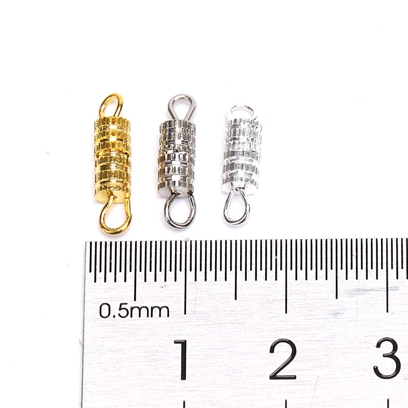 

20Pcs/set Screw Clasps For Bracelets Connectors For Cylinder Fasteners Buckle Closed Diy Jewelry Accessories Hot