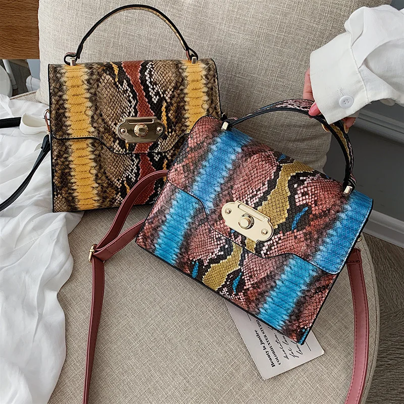 Женская маленькая сумка мессенджер женская тоут из искусственной кожи PU цветная