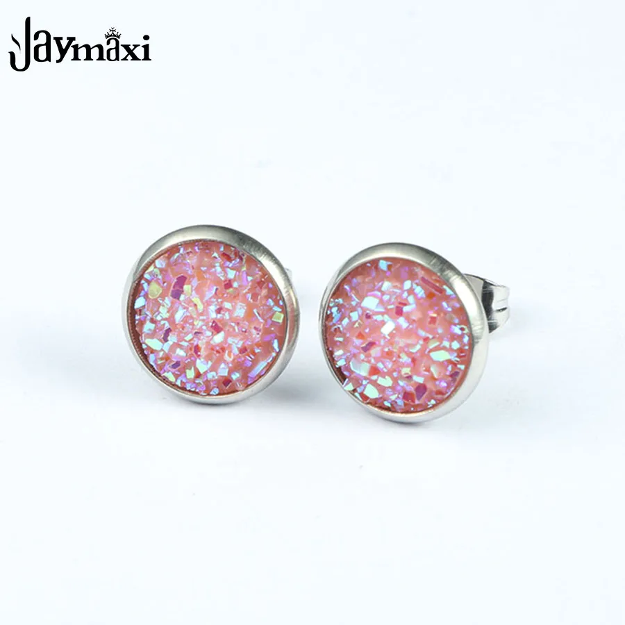 Jaymaxi 10 мм серьги гвоздики из нержавеющей стали ювелирные изделия для детей