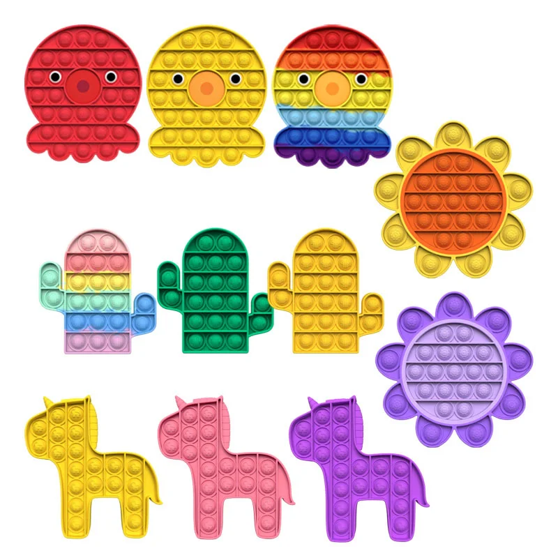 

Новинка Kawaii Pop It фиджет игрушки мультфильм макарун Пальчиковый пресс игрушка облегчение беспокойства бриллианты фигурка детский подарок н...