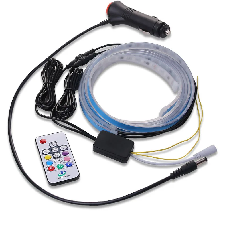 

Flexible DRL LED Strip Turn Signal White Yellow Sequential LED Daytime Running Lights RGB Sound-controlled Lights