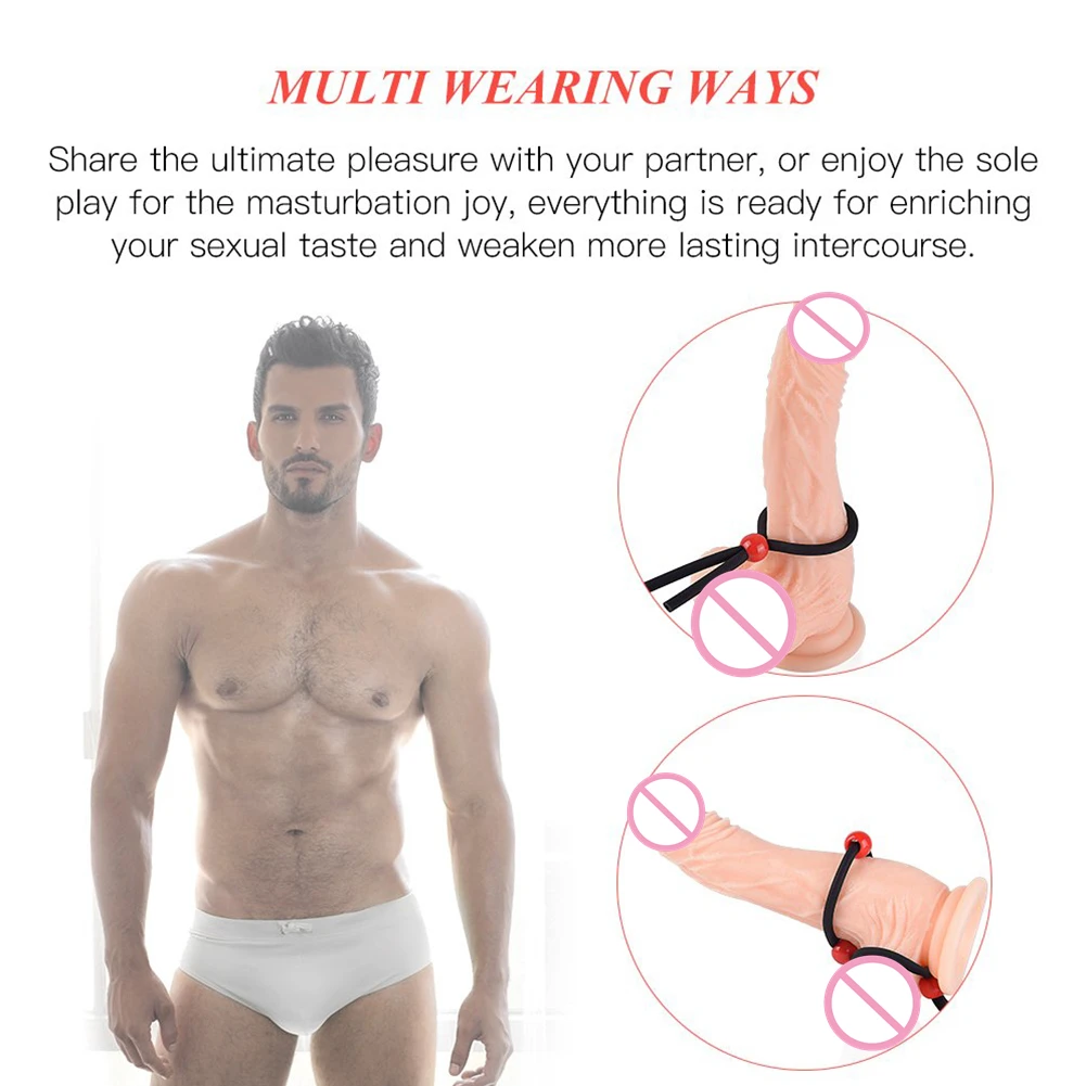 Movconly 3 шт./набор Силиконовое регулируемое кольцо на пенис набор кольца для