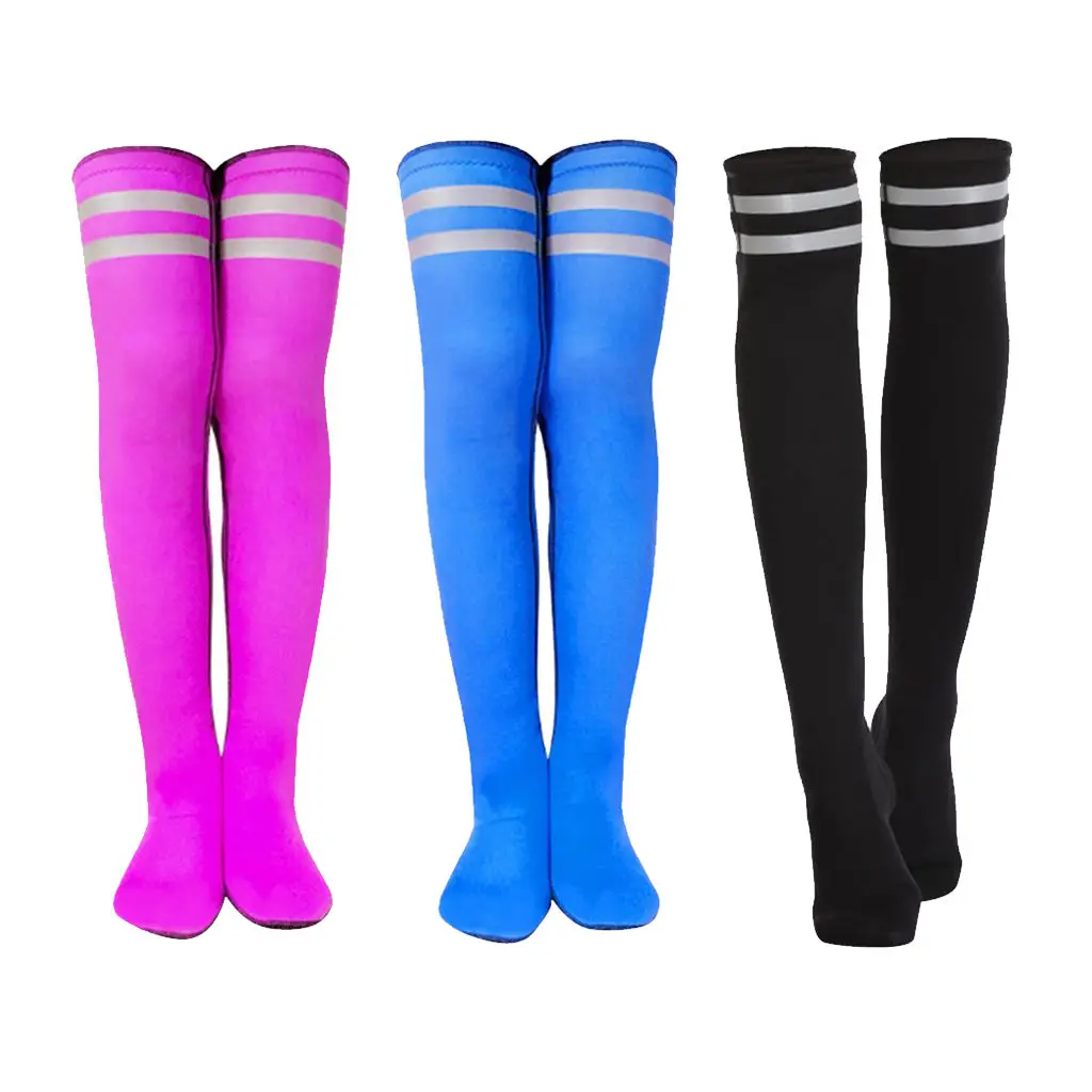 

2mm Neoprene Long Diving Stocking Non-slip Waterproof Over The Knee Socks for Beach Swim Water Sports