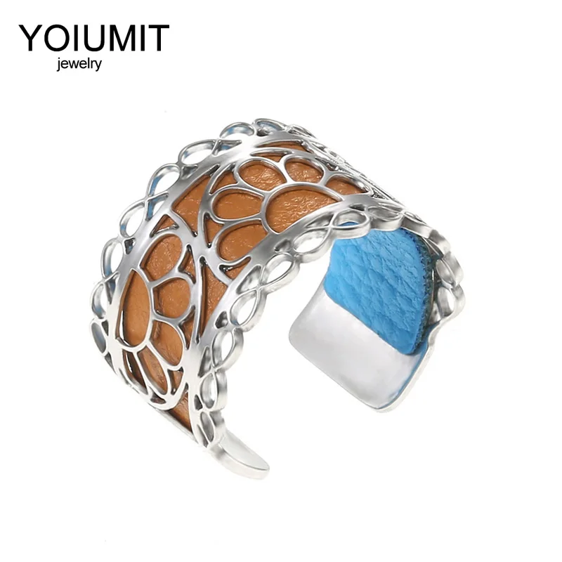 Женские регулируемые кольца Cremo серебряные открытые из нержавеющей стали со