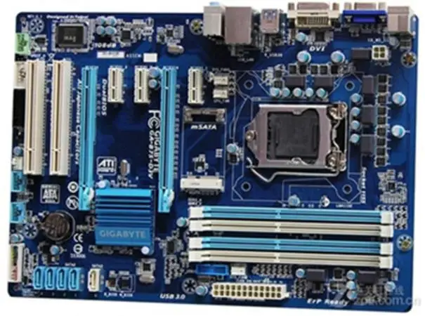 Б/у оригинальная материнская плата Gigabyte GA-B75-D3V LGA 1155 DDR3 32G B75 B75-D3V настольная SATA II III