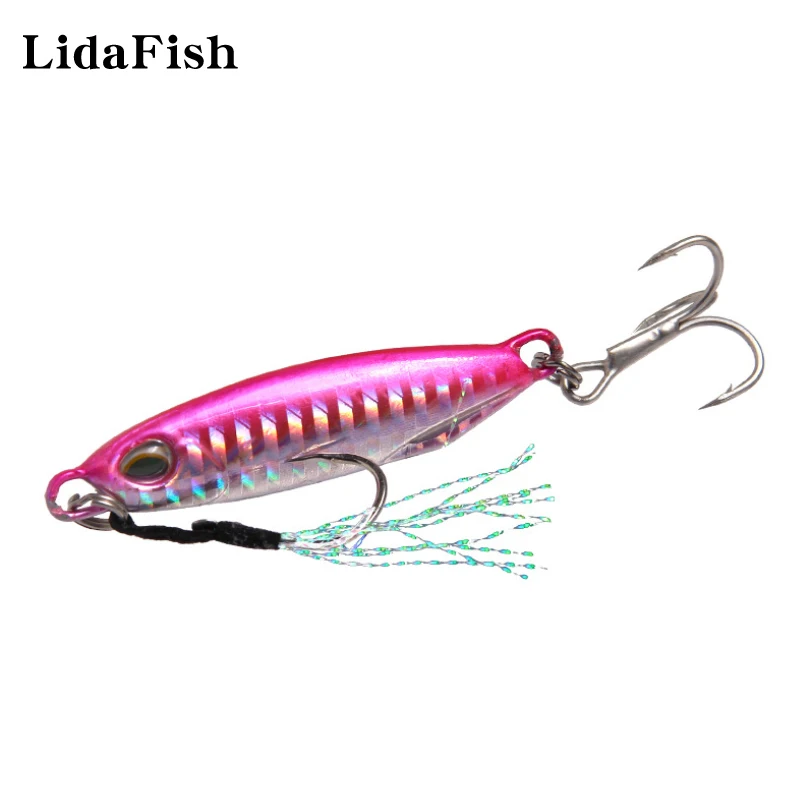 

LIDAFISH 1Pcs 3D Eyes Jigging Spoon Fishing Lure Artificial Lead Wobbler 9 Colors Bionic Fake Bait Sequins 2021 New