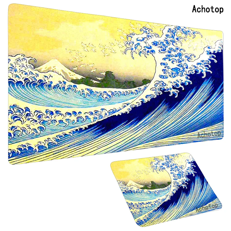 

Large Gaming Mouse Pad XL 800x300mm Computer Gamer Keyboard Rubber Mouse Mat Japan Great Waves Art Desk Mousepad for PC Desk Pad