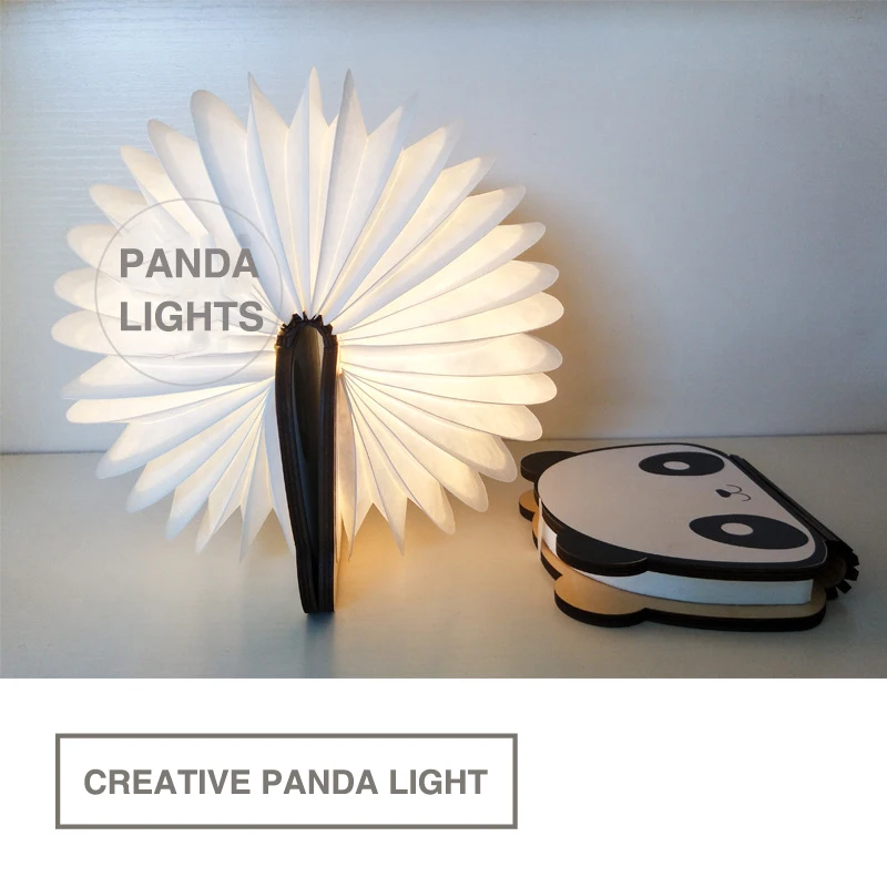 

Creative Desk Lamp Panda Cartoon Book Light USB Colorful LED Night Light Desktop Lighting Kids Gift Read Lights Learning Lamp