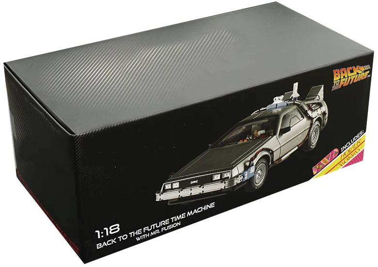 Масштаб 1/18 Назад в будущее часть 1 2 3 машина времени DeLorean DMC 12 модель автомобиля из