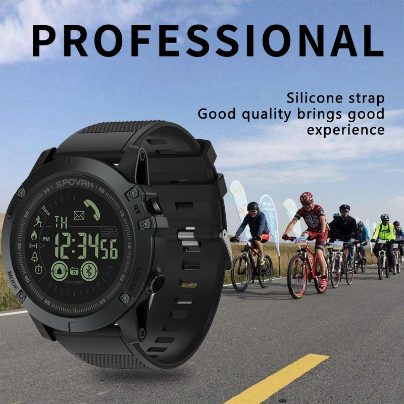 SPOVAN Bluetooth спортивные часы Счетчик калорий смарт военный секундомер шаг трекер