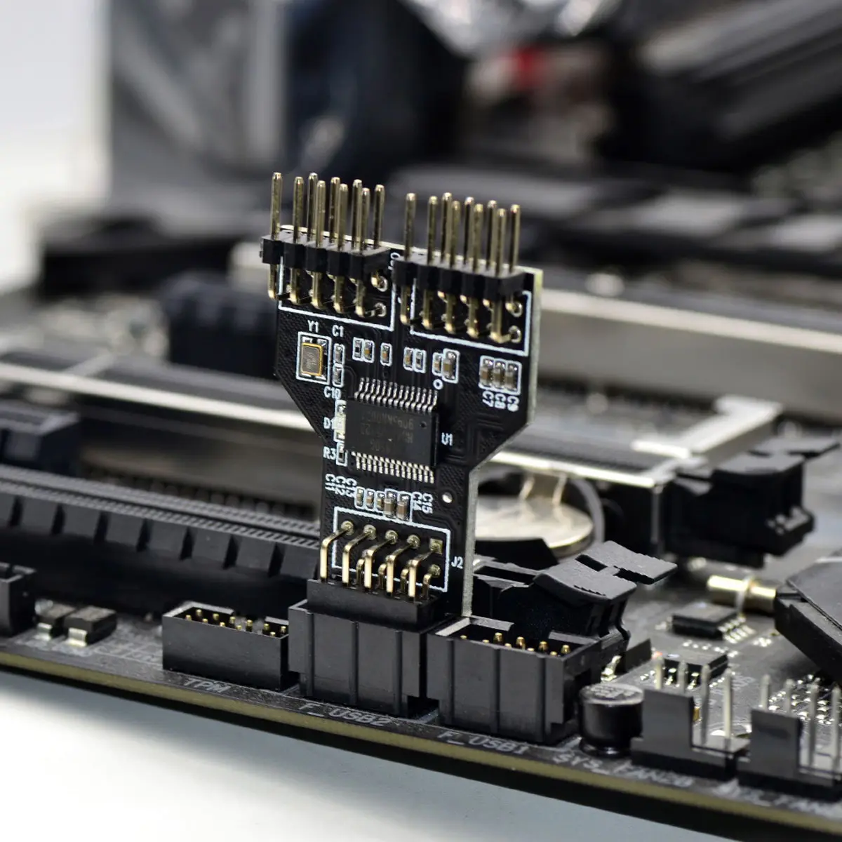 Motherboard 9pin USB 2.0 Header 1 to 2 Female Extension HUB Connector Adapter Port Multilier | Электроника