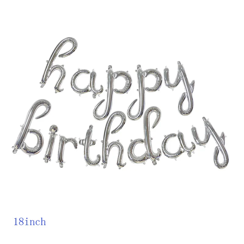 

Happy Birthday Balloon Air Lowercase Letters Rose Gold Foil Balloons KidsToy Wedding Party Birthday Supplies Globos Party Baloon