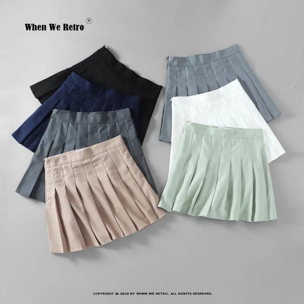 

Women Pleated Skirt Harajuku Preppy Style Short Mini Cute Japanese School Uniforms Ladies Jupe Kawaii Skirt Saia Faldas VD2073