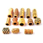 10 шт. модная деревянная ретро-оплетка страшный замок борода искусственное кольцо трубка инструмент для моделирования аксессуары плетение волос Веревка для волос