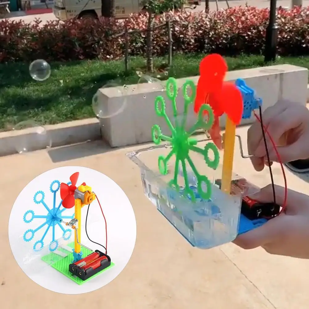 

Набор для научных целей, прочный пластиковый сборный простой ручной образовательный набор из пузырей для детей, электрические игрушки, игр...