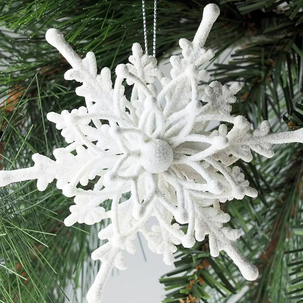 

3D Snowflake Pendant Christmas Tree Decoration Snowflake Christmas Year New Ornament 1pc Tree DIY Party U8S1