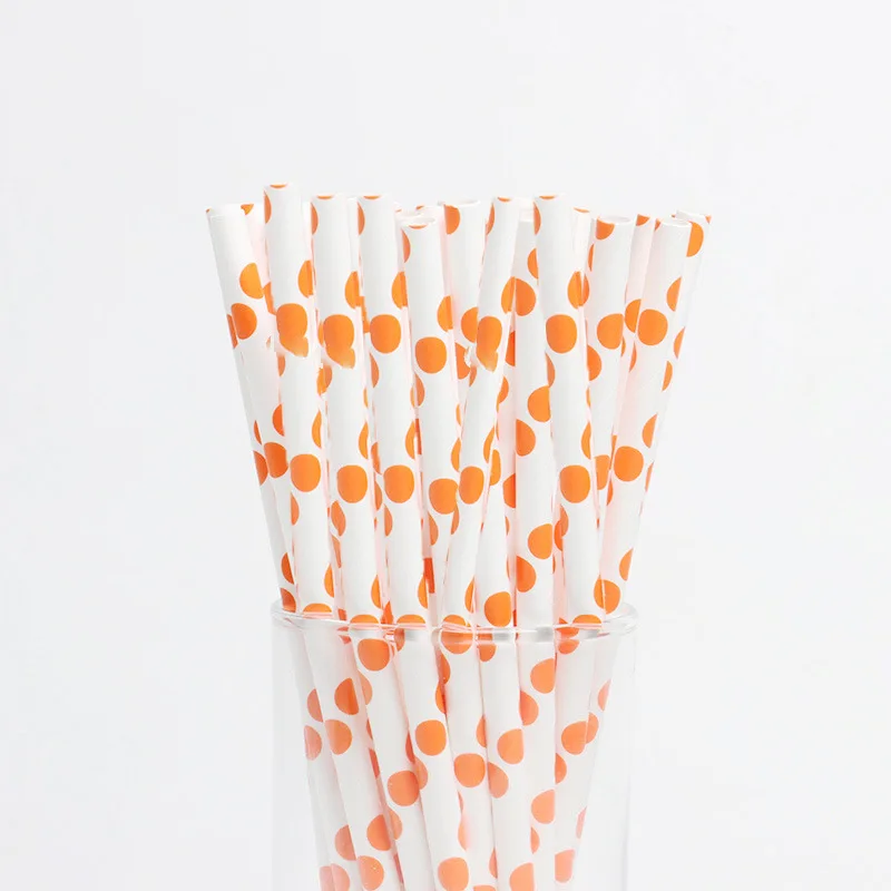 25 шт./упак. и оранжевую полоску Бумага соломинки для детского дня рождения с днем