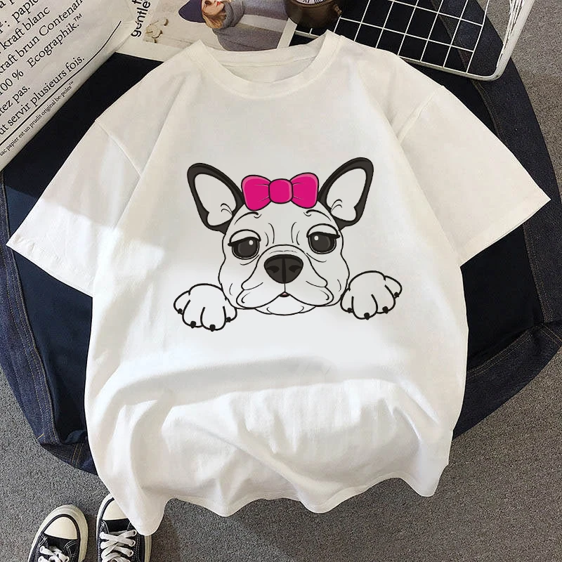 

Female T Shirt Kawaii Streetwear T-shirt Fashion Cartoon Dog Graphic T-Shirt Short Sleeve Summer Harajuku Female Clothing