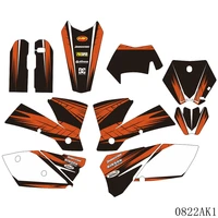 full graphics decals stickers motorcycle background custom number name for ktm exc exc f 125 200 250 300 450 525 2004