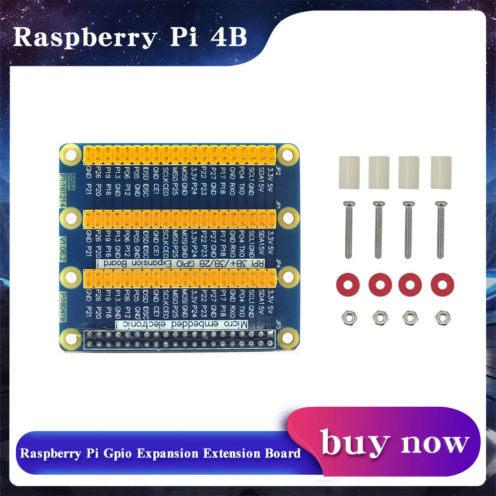 

Raspberry Pi 4 Model B GPIO Extension Board 3 x 40 Pin GPIO Adapter Plate Module for Orange Pi Raspberry Pi 4B/3B+/3B/ Zero W