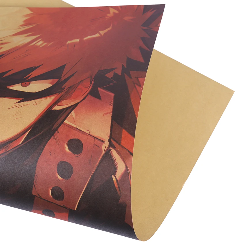 TIE LER Anime My Hero Academia Poster Cafe Bars Kitchen Decor Cartoon Posters Adornment Vintage Retro Wall Stickers | Дом и сад