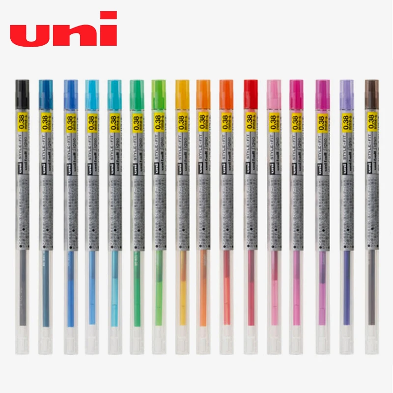 

6pcs Uni UMR-109-38 Style Fit Gel Multi Pen Refill - 0.38 mm Black/Blue/Gold 16 Colors Available Writing Supplies Gel Pens