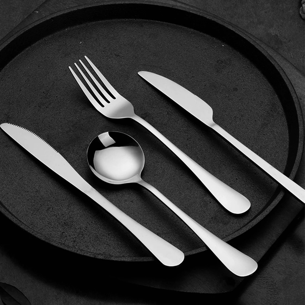 Нержавеющая сталь Ножи столовая ложка вилка Столовый Набор для кухни инструмент