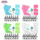 20 шт.набор, силиконовые насадки для кондитерского мешка