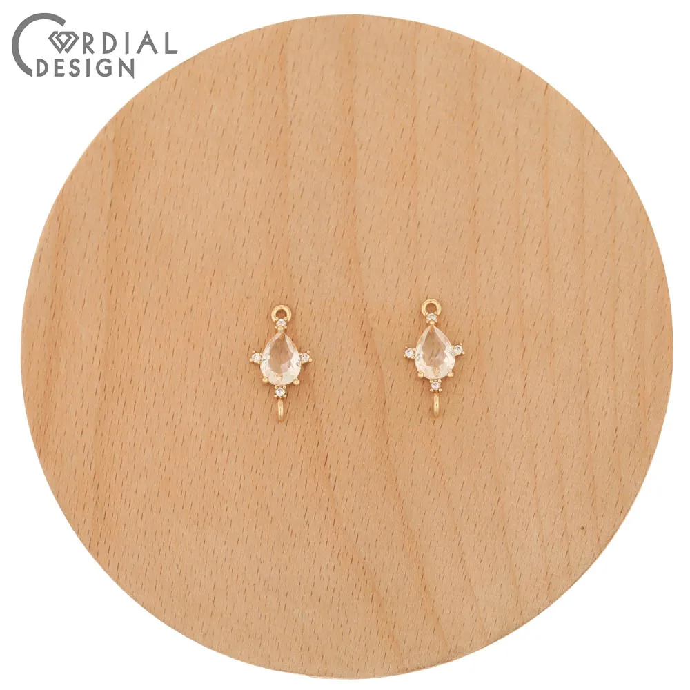 

Cordial Design 100Pcs 9*18MM Jewelry Accessories/Hand Made/Jewelry Connectors/Crystal Pendant For Earrings/CZ Charms/DIY Making