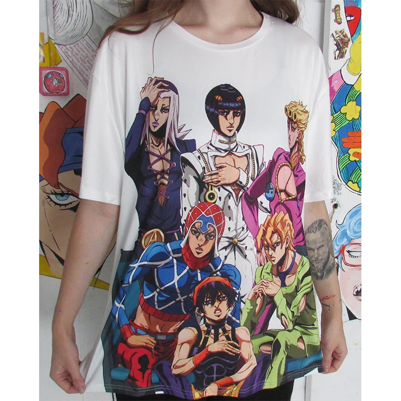 

New T-shirt anime Jojo bizarre adventure 3D printed T-shirt men/women Harajuku style streetwear short sleeve top T-shirt