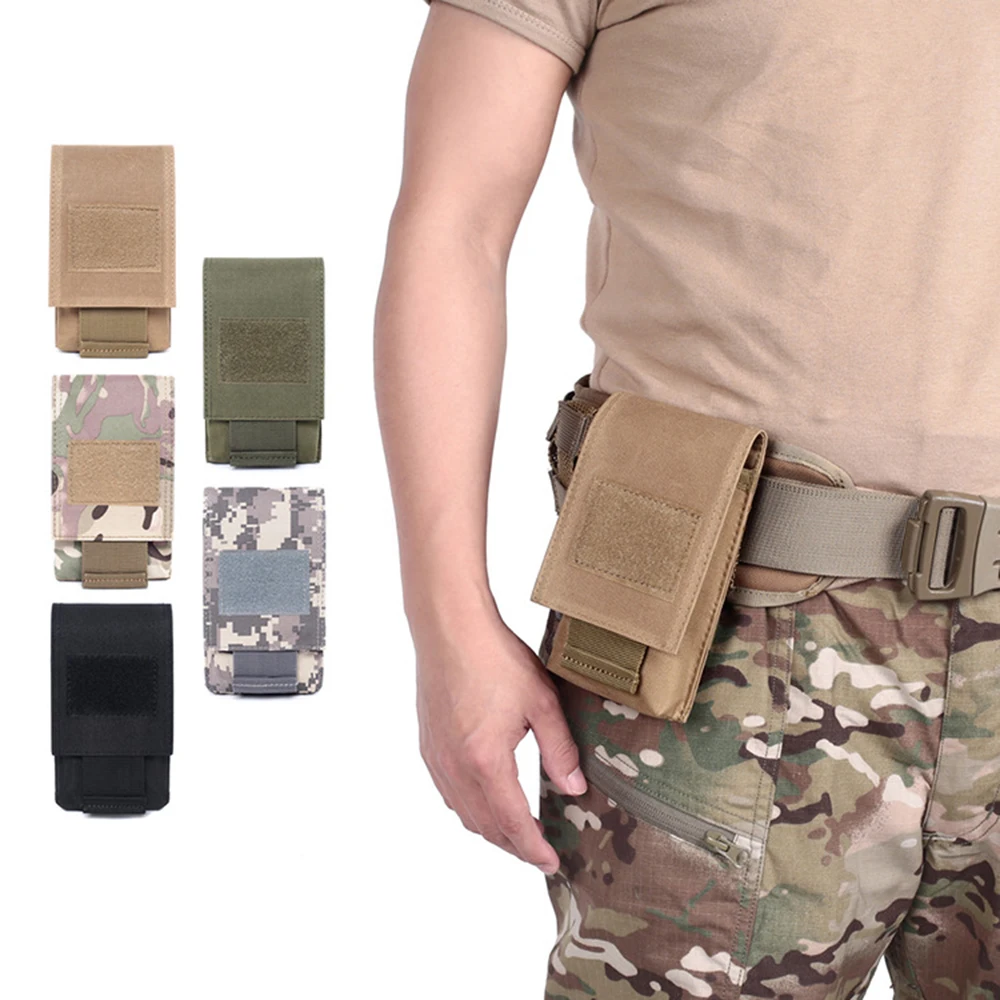 

Outdoor Hunting 5.5 Inch Tactical Phone Pouch Molle Belt Mobile Phone Bag Waist Pack Military Cellphone Case EDC Tool Pouches