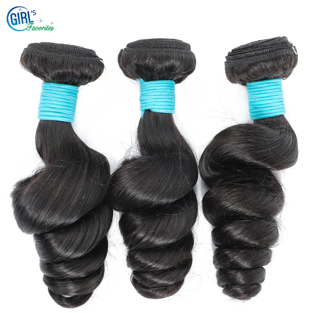 Human Hair Bundles Loose Wave Bundles Brazilian 9a Hair Bundles 1/3/4 Bundle Deals Human Hair 100% Natural Color Hair Bundle