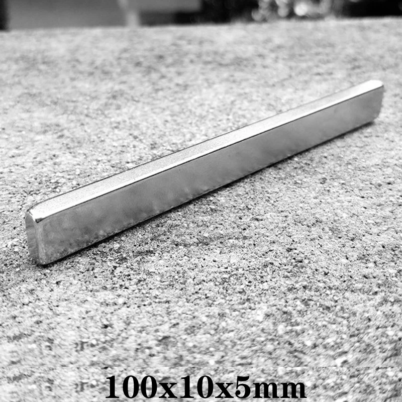 1 ~ 30 шт. 100x10x5 мм мощные блочные магниты 100 x 10 N35 супер неодимовый магнит