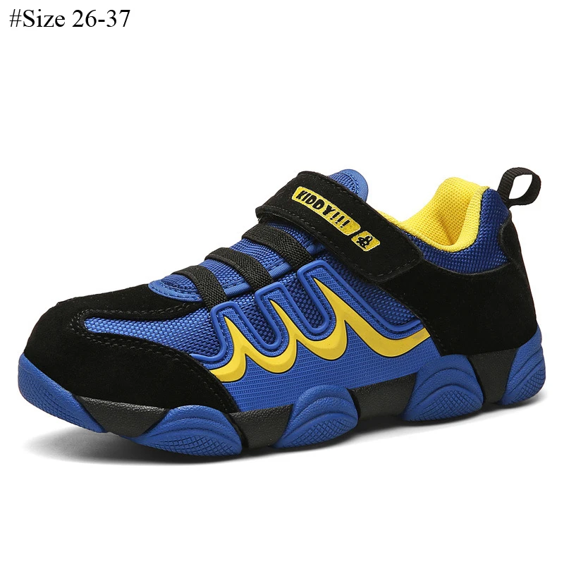 Children Suede sports shoes autumn new genuine leather boys running sneakers girls mesh breathable soft size 26 to 37 | Детская одежда