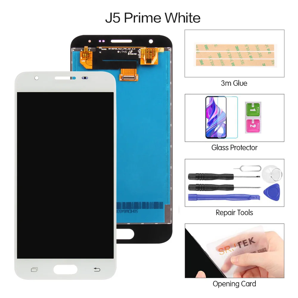 5,0 ''G570 ЖК-дисплей для SAMSUNG Galaxy J5 Prime сенсорный экран для SAMSUNG Galaxy On5 ЖК Galaxy J5 Prime - Цвет: J5 Prime White