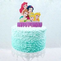 disney princess acrylic cake topper birthday cake topper party decoration mermaid snow white princess insert dessert supplies