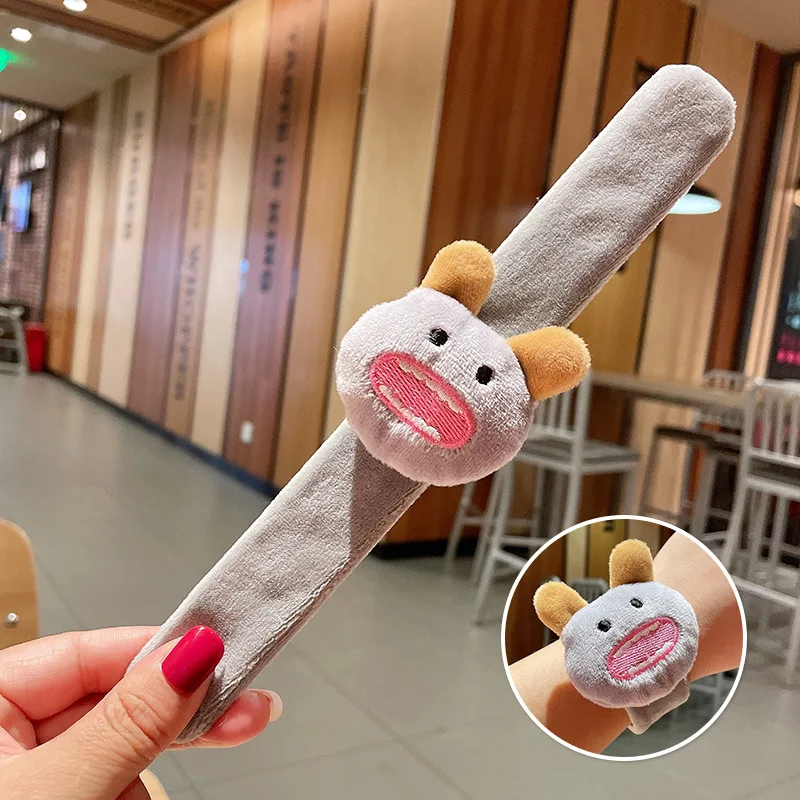 

Funny Monster Cartoon Plush Wristband Boys Girls Birthday Gifts Soft Stuffed Hand Ruler Toys Paipai bracelet Children's Day