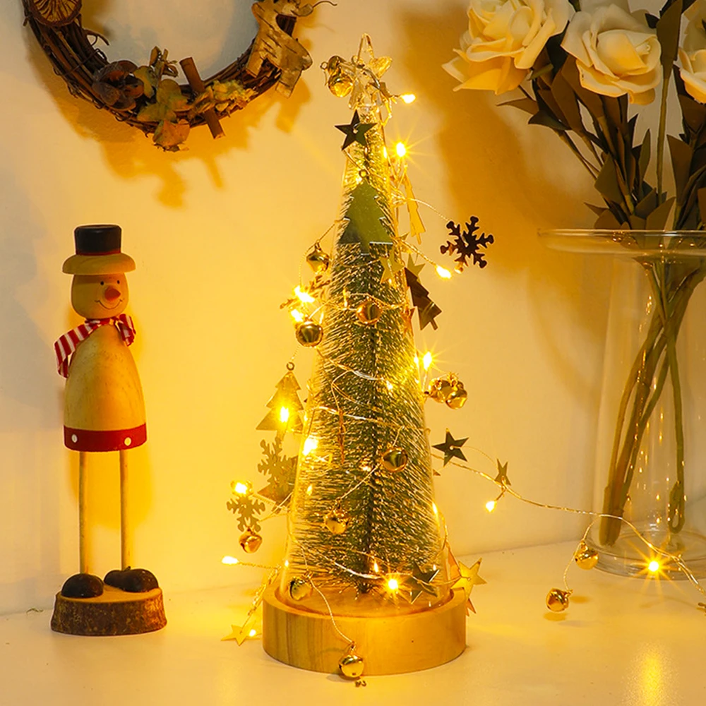 

Christmas Tree LED Snowflake Bell Star String Light 20led Battery Power Twinkle Light Wedding Party Valentine'S Day Decor Light