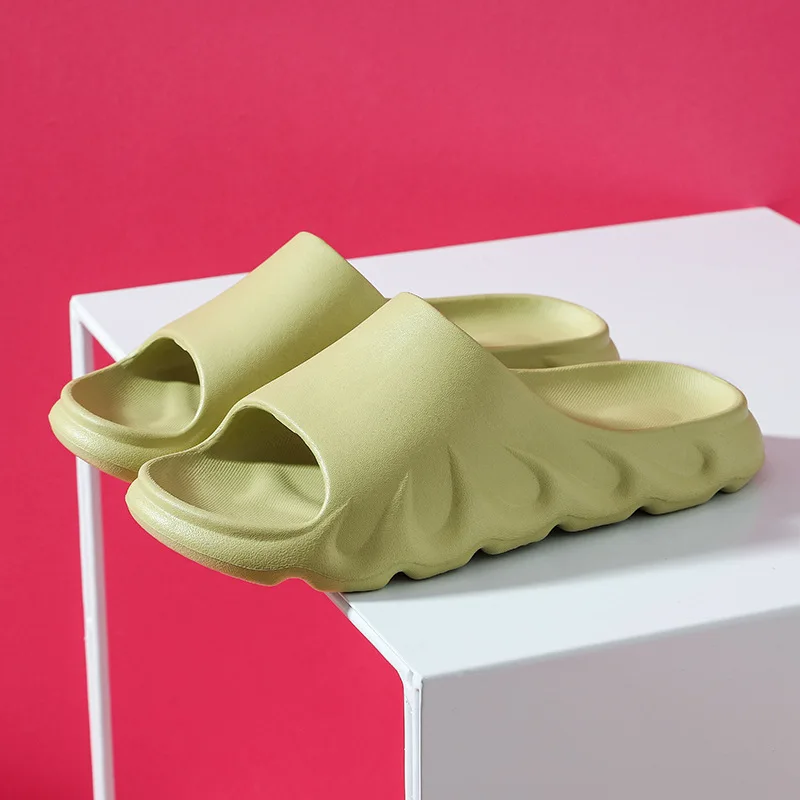 

Summer Home Men Slippers Simple Black White Lovers Shoes Non-slip Bathroom Slides Flip Flops Indoor Women Platform Slippers