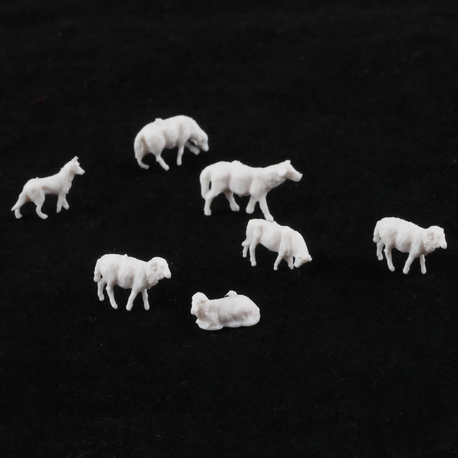 30 шт. неокрашенные белые овцы 10 мм 1:87 | - Фото №1