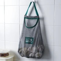 1pcs hanging wall cloth art fruit and vegetable sundries net bag for kitchen wardrobe storage handbag with large capacity