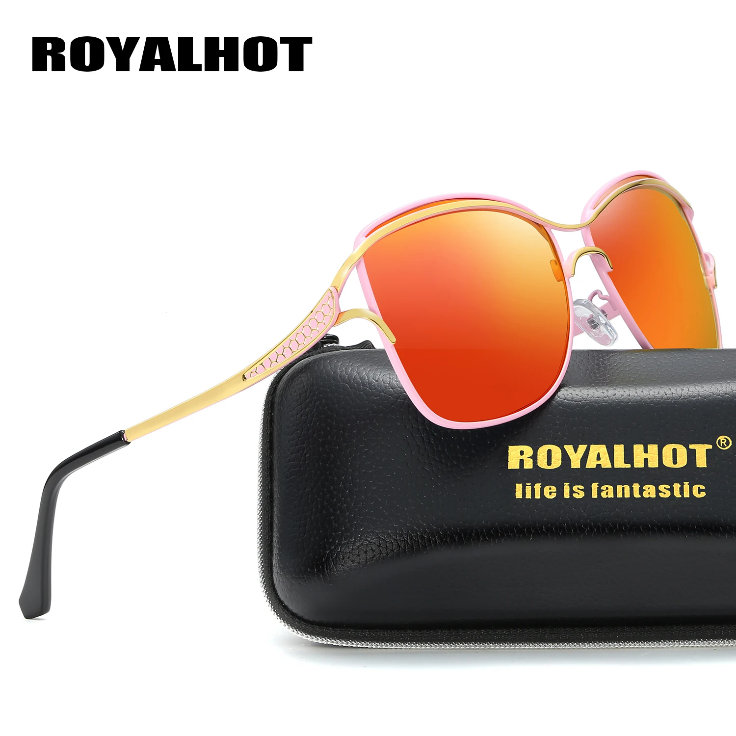 RoyalHot женские мужские поляризационные сплав овальная оправа солнцезащитные очки