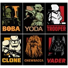 5D алмазная живопись, йода, Звездные войны, Боба Фетт, икона, плакат, художественная вышивка, квадратная вышивка крестиком, искусство, украшение для дома