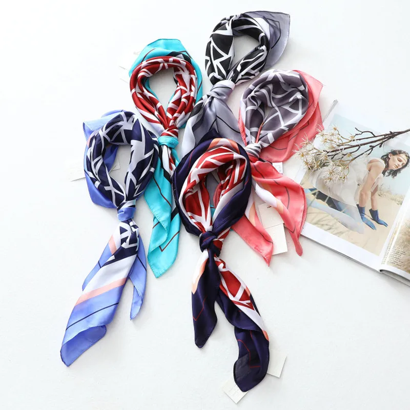 Silk Scarf Satin Bandana Women Fashion Luxury Hair Neck Scarves Designer Square 70cm Small Bohemian Paisley Ladies Head Kerchief |