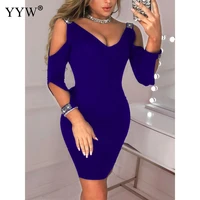 evening party club hollow out backless mini dress elegant ladies chic straps hip dress new 2021 women sexy v neck bodycon dress