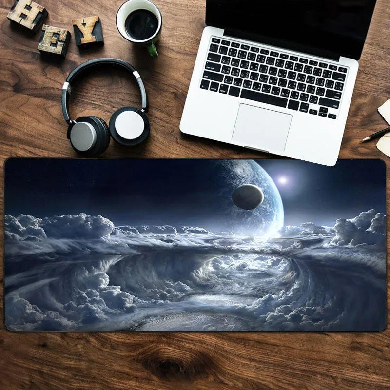 

Space Soft PU Leather Mice Pad Office Computer Desk Mat Cartoon Pattern Laptop Cushion Large Mouse Pad Desk