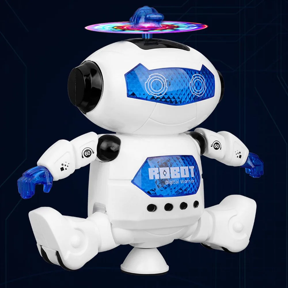 Вращающийся на 360 градусов умный космический танцевальный робот игрушка для