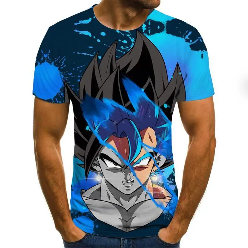 Новая летняя футболка Dragon Ball Z 3D топы для мальчиков футболки унисекс с коротким